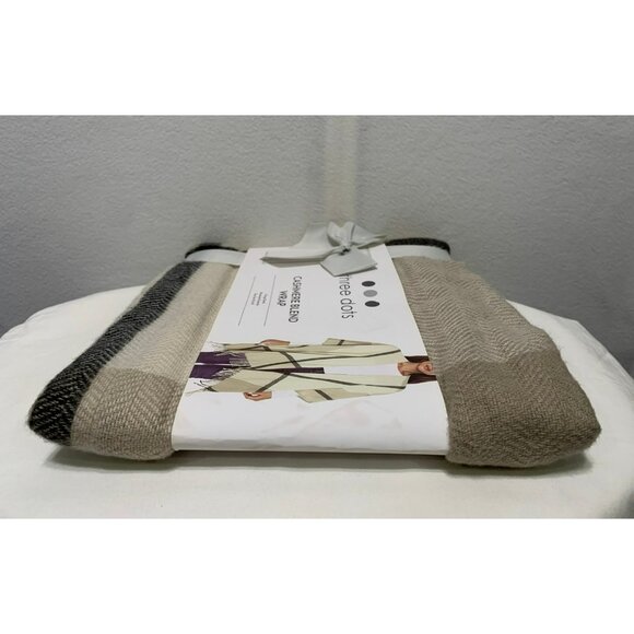 NEW Three Dots Cashmere Blend Wrap With Fringe Detail One Size Fits All - Picture 6 of 11